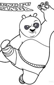 Kolorowanka Kung Fu Panda 002
