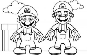 Kolorowanka Mario Bros 005