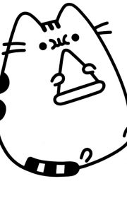 Pusheen kolorowanka z kotkiem dla dzieci