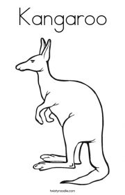 Kolorowanka kangur 018
