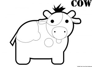 Kolorowanka krowa 019