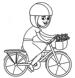 Kolorowanka rower 002
