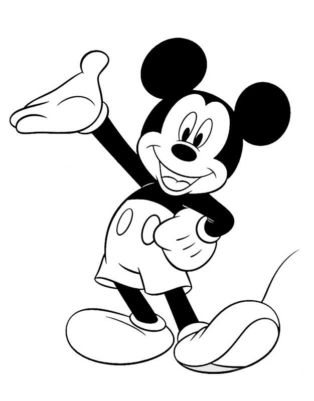 Kolorowanka z bajki Myszka Mickey dla dzieci