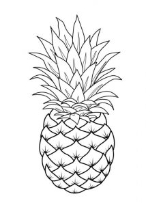 Ananas - kolorowanka do wydrukowania