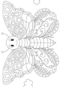 Bajkowy motyl - kolorowanka dla dzieci