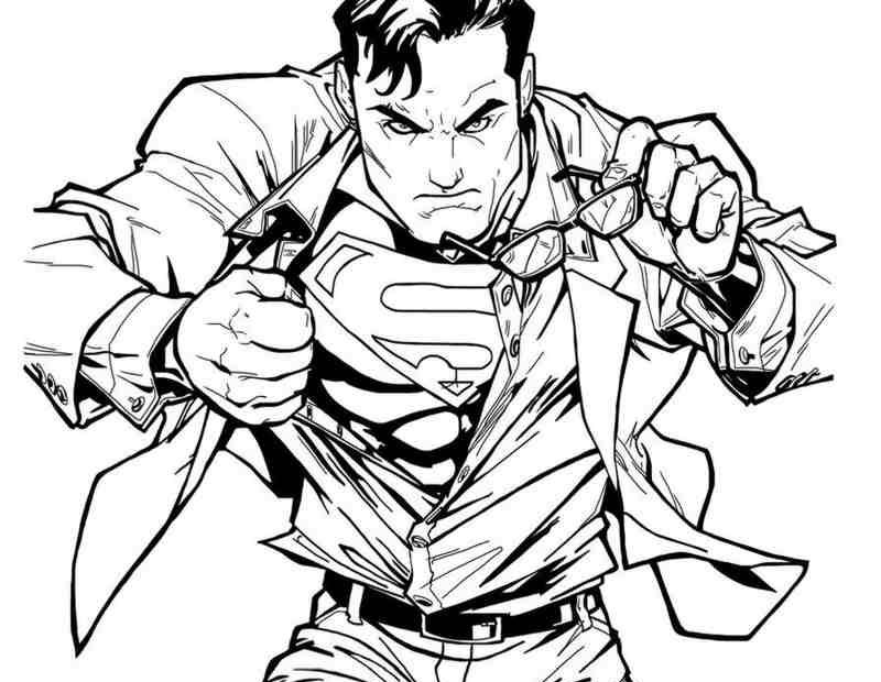 Clark Kent jako Superman kolorowanka do druku