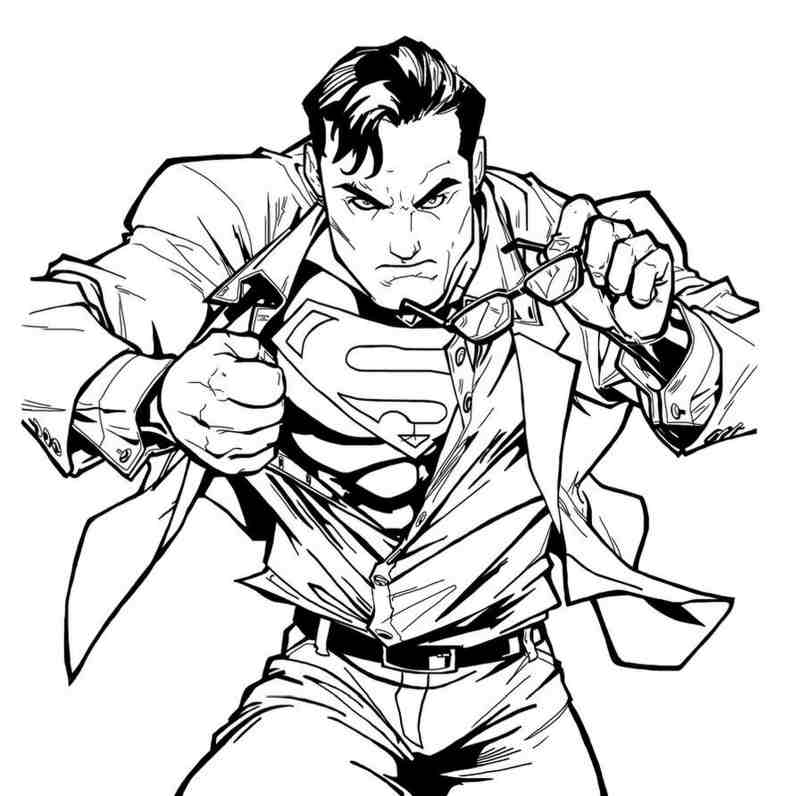 Clark Kent jako Superman kolorowanka do druku