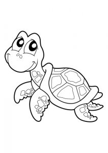 Darmowa kolorowanka z żółwiem dla dzieci