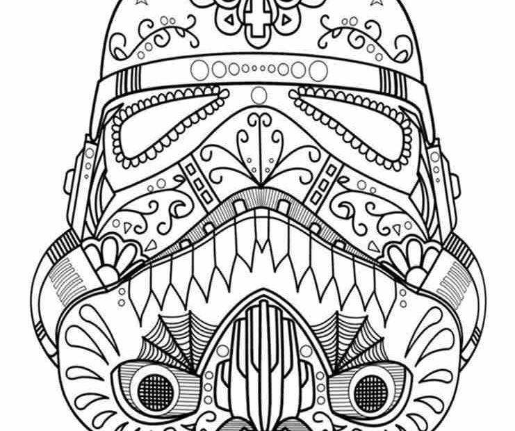 Darth Vader mandala z maską - kolorowanka do druku