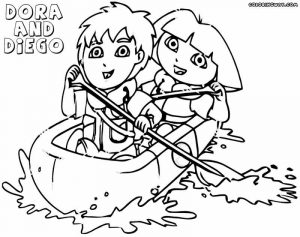 Dora i Diego odkrywają nieznane kolorowanka