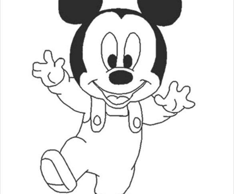 Dziecko Myszka Miki - kolorowanka do druku