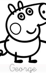 George świnka z bajki o Peppie - kolorowanka dla dzieci