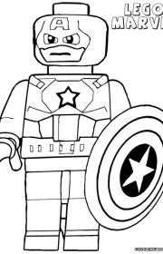 Kapitan Ameryka kolorowanka Lego Marvel