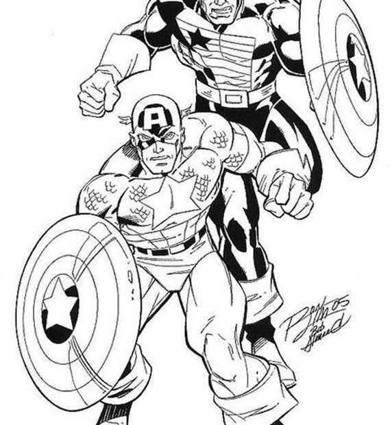 Kapitan Ameryka kolorowanka z Avengers do wydruku