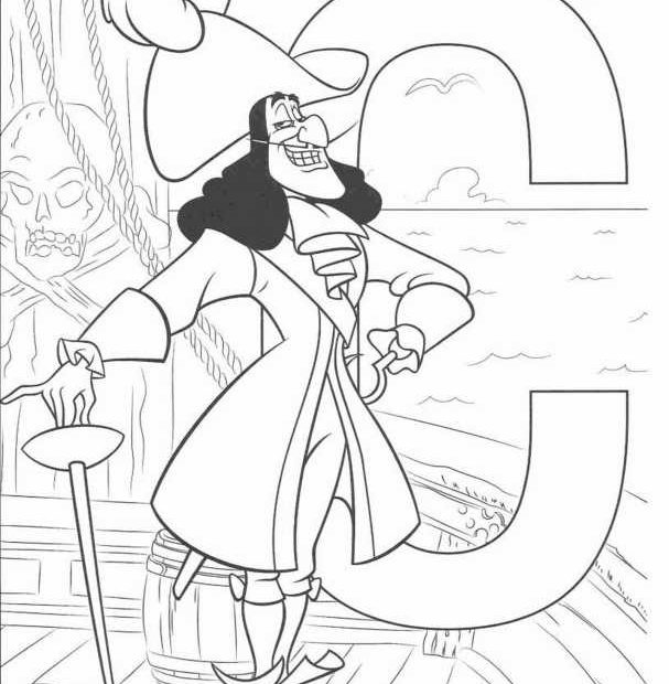 Kapitan Hook kolorowanka Disney