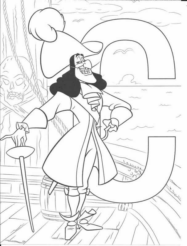 Kapitan Hook kolorowanka Disney