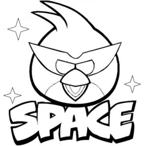 Kolorowanka Angry Birds Space do drukowania