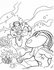 Kolorowanka Aquaman i podwodna przygoda