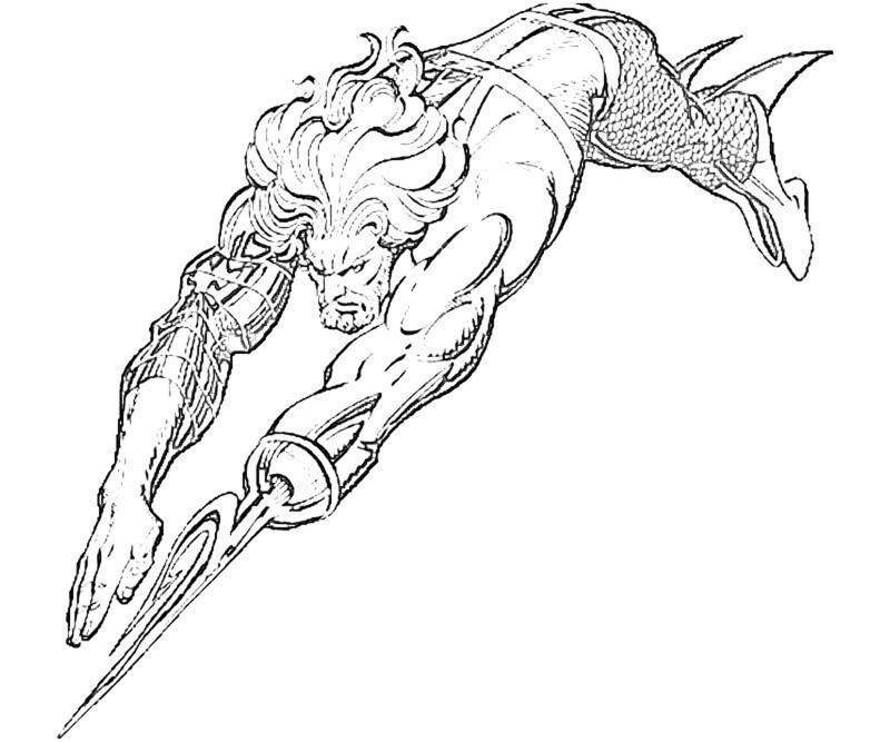 Kolorowanka Aquaman i potężny superbohater