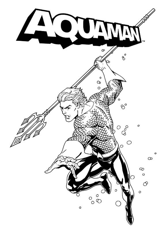 Kolorowanka Aquaman z logo