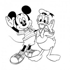 Kolorowanka Disney'a z Kaczorem Donaldem i Mickey'm