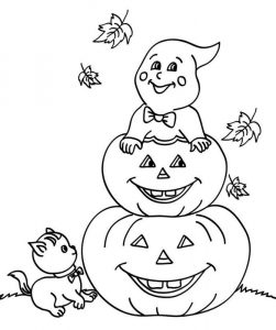 Kolorowanka dla dzieci na Halloween do druku