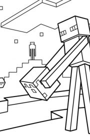 Kolorowanka do druku z gry Minecraft