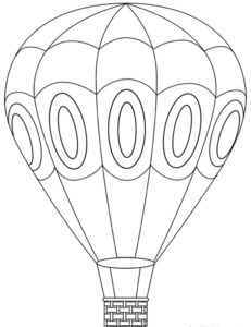 Kolorowanka edukacyjna z balonem dla dzieci