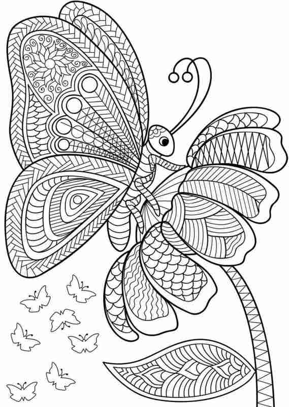 Kolorowanka Mandala z motylkiem dla dzieci