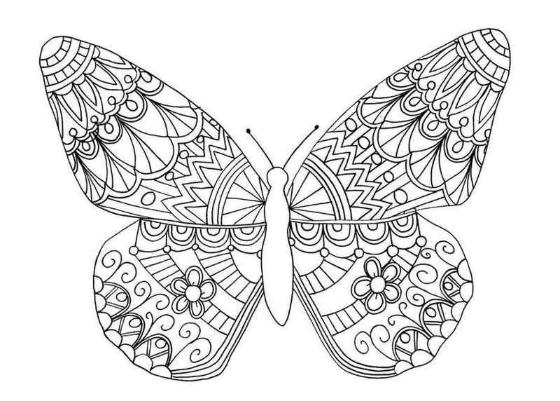 Kolorowanka Mandala z motylkiem