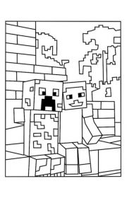 Kolorowanka Minecraft dla dzieci