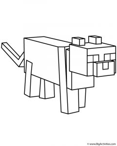 Kolorowanka Minecraft Dog do wydruku