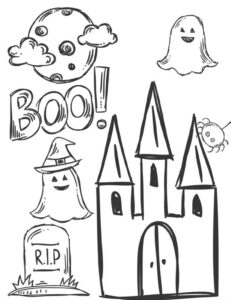Kolorowanka na Halloween do drukowania dla dzieci