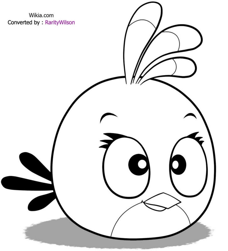 Kolorowanka ptaszek Angry Birds