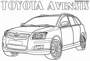 Kolorowanka samochód Toyota Avensis