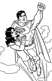 Kolorowanka Superman i jego żona Lois Lane