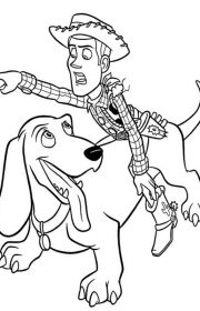 Kolorowanka Toy Story z Chudym i psem