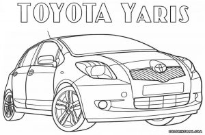 Kolorowanka Toyota Yaris do wydruku