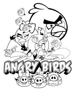 Kolorowanka z logo Angry Birds