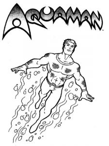 Kolorowanka z logo Aquaman