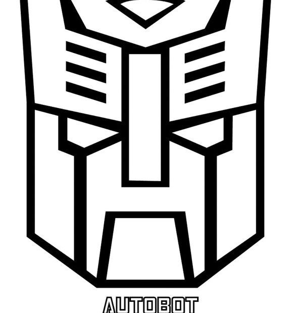 Kolorowanka z maską Autobota z Transformers