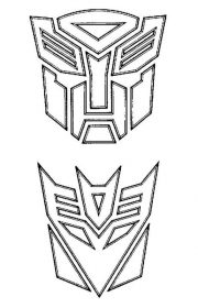 Kolorowanka z maską Transformers do druku