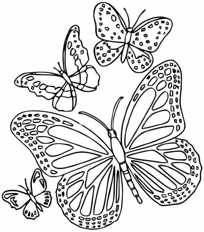 Kolorowanka z motylami dla dzieci