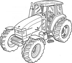 Kolorowanka z traktorem do wydrukowania