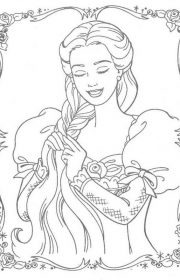 Księżniczka kolorowanka w ramce dla dzieci