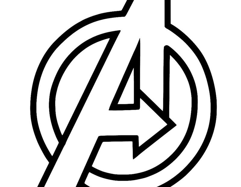 Logo Avengers kolorowanka do druku