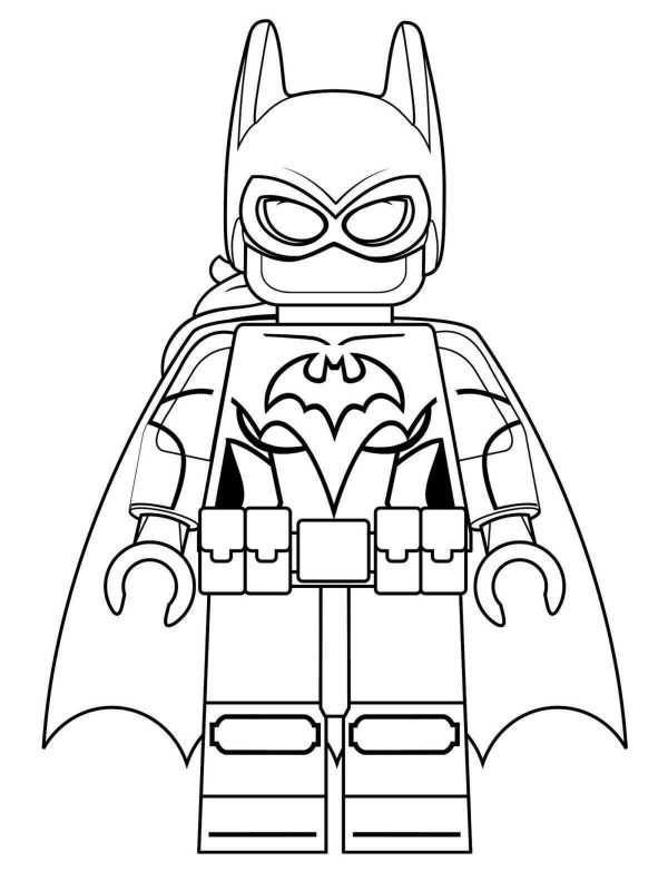 Ludzik Lego Batman - kolorowanka do druku