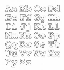 Małe i duże litery alfabetu do kolorowania