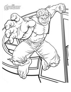 Malowanka Hulk z Avengers do wydruku