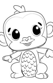 Małpka kolorowanka Hatchimals dla dzieci